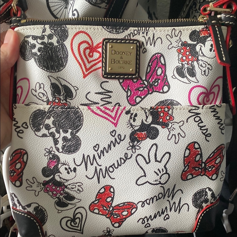 Dooney & Bourke White and Red Minnie Mouse Crossbody Bag